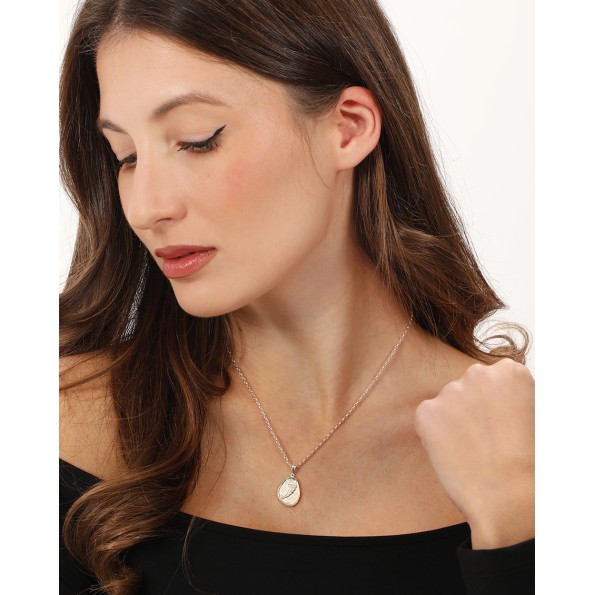 Lucky Charm 2026 γυναικείο ασημένιο κολιέ με κέρας Αμάλθειας