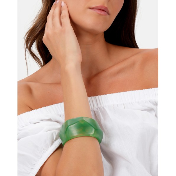 Impress Me γυναικείo σταθερό βραχιόλι πράσινο χρώμα μεσαίο Κοσμήματα
