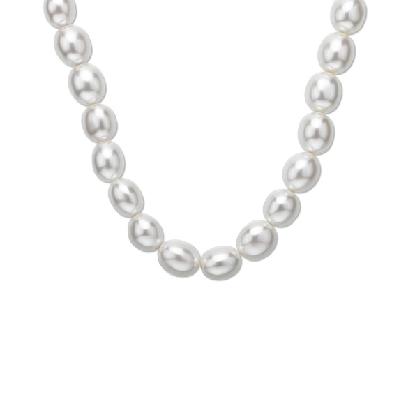 Milky Way ladies gold plated short pearl necklace
