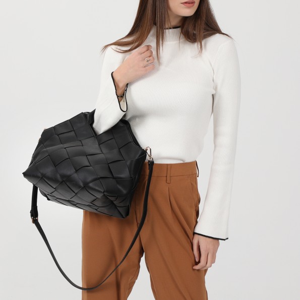 Weave It μαύρη τσάντα χειρός Τσάντες