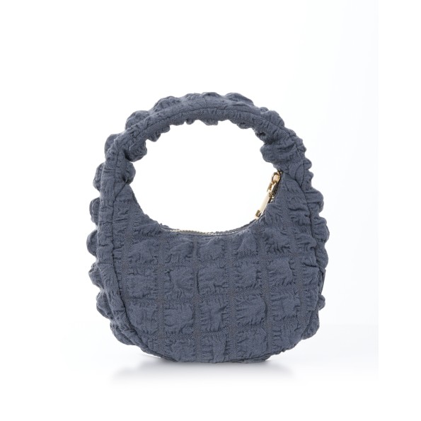 Hype me up small quilted gray hobo bag