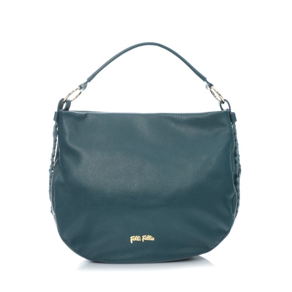 Metropolitan Fab μεγάλη γαλάζια δερμάτινη τσάντα hobo