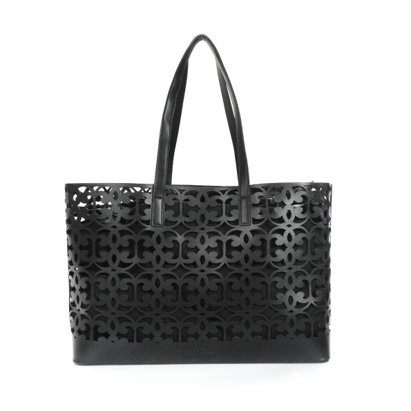 Wavy Flair μεγάλη μαύρη τσάντα tote