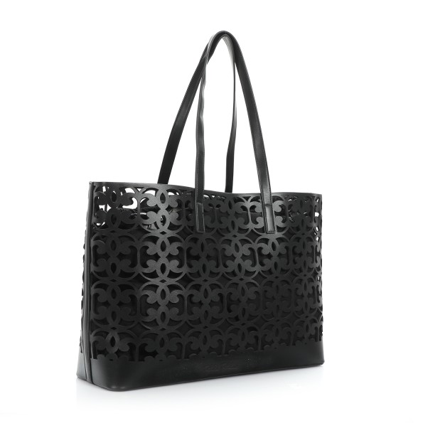 Wavy Flair μεγάλη μαύρη τσάντα tote Τσάντες