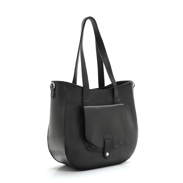 Metropolitan Fab μεγάλη μαύρη δερμάτινη τσάντα tote Τσάντες