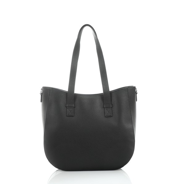 Metropolitan Fab μεγάλη μαύρη δερμάτινη τσάντα tote Τσάντες