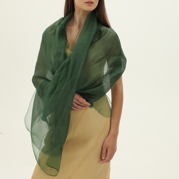 Φουλάρι μεταξωτό σε πράσινο χρώμα Αξεσουάρ