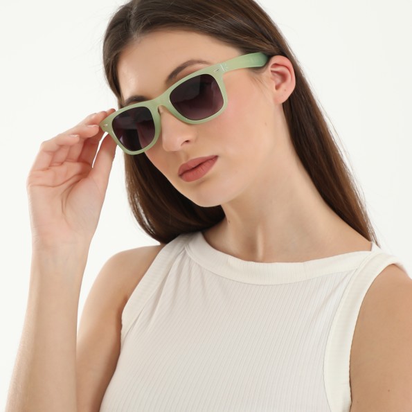 Γυαλιά ηλίου τετραγωνισμένη μάσκα με μεταλλικά στοιχεία Αξεσουάρ