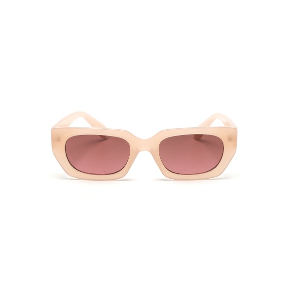 Sunglasses small rectangular mask pink color