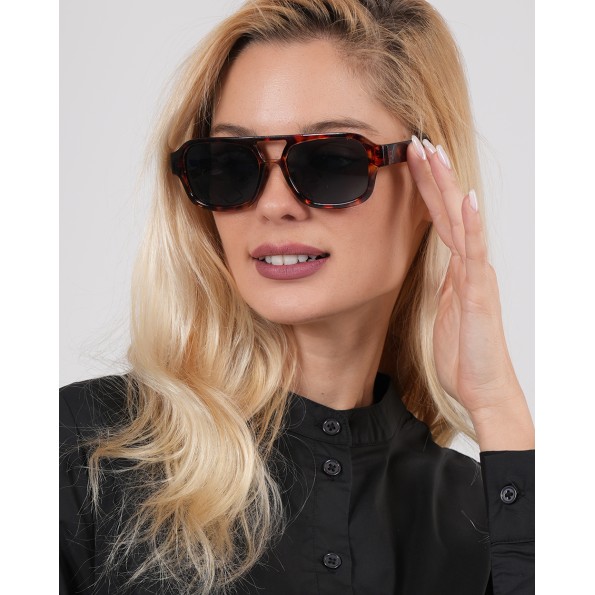 Γυαλιά ηλίου σχήμα aviator με διπλή γέφυρα Αξεσουάρ