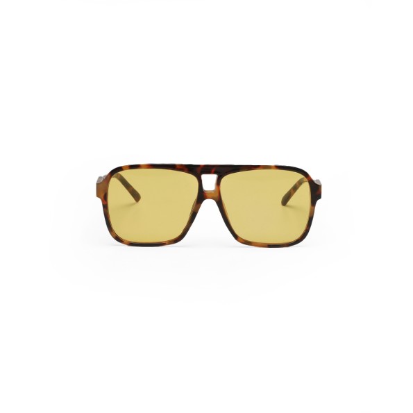 Γυαλιά ηλίου τετραγωνισμένη μάσκα σε καφέ χρώμα