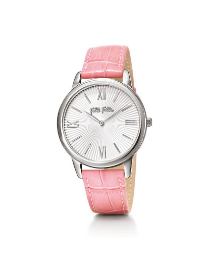 Match Point Μεγάλο Ροζ Δερμάτινο Ρολόι Match Point Μεγάλο Ροζ Δερμάτινο Ρολόι