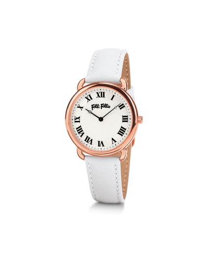 Perfect Match Μικρό Επίχρυσο Λευκό Δερμάτινο Ρολόι Perfect Match Μικρό Επίχρυσο Λευκό Δερμάτινο Ρολόι