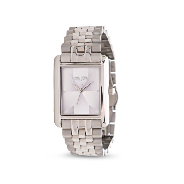 Hidden Nymphs stainless steel ladies watch with bracelet silver dial